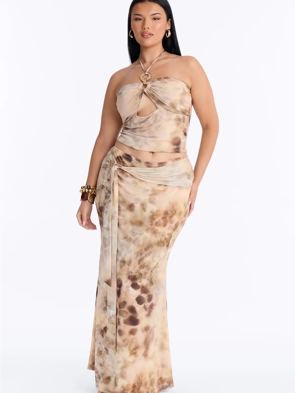 Tie-Dye Maxi Skirt Set